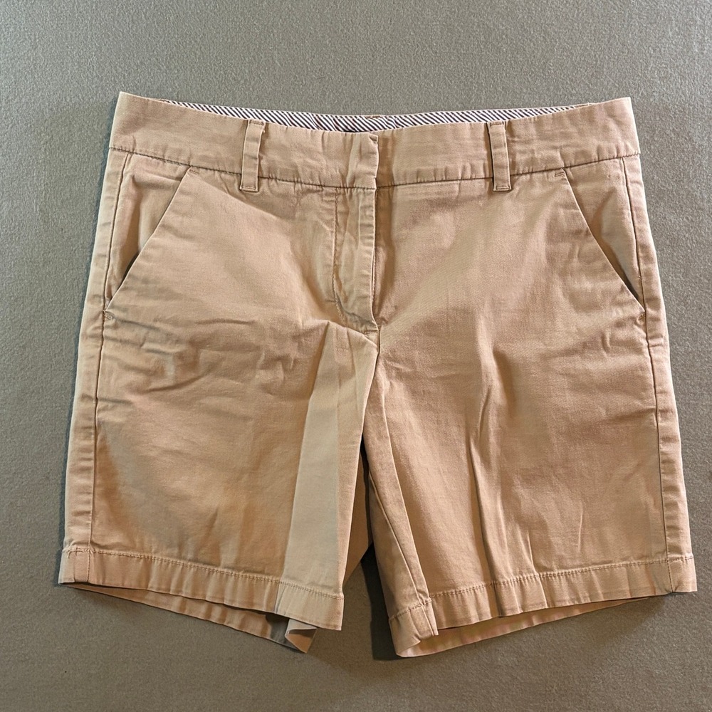 Tommy Hilfiger Chino Shorts Womens 6 Khaki Tan Casual Preppy Classic